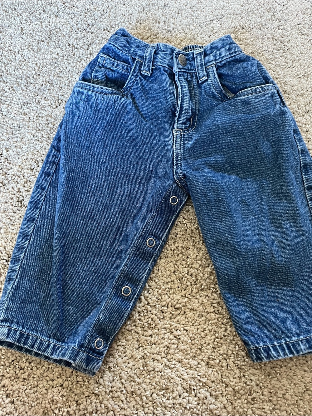 Carters vintage Jean Denim Snap-Front Pants size 6-9 months